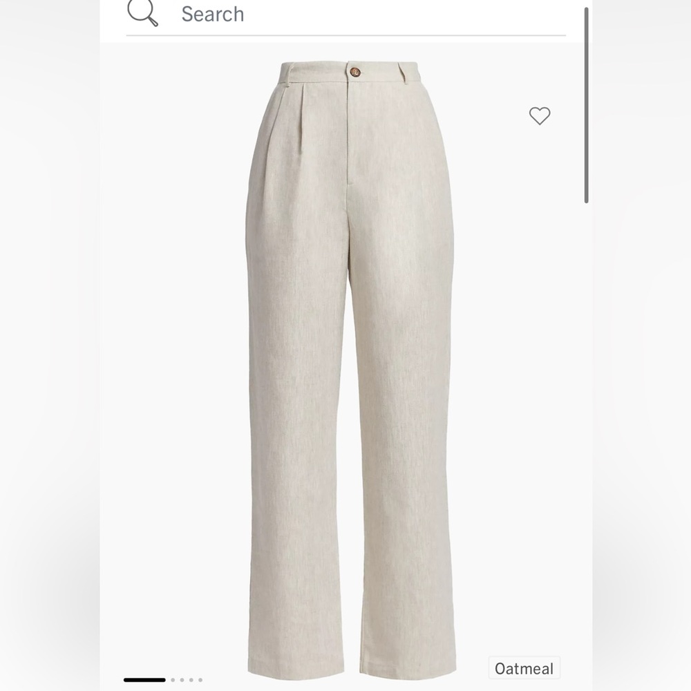 Reformation Mason Linen Straight-Leg Pants